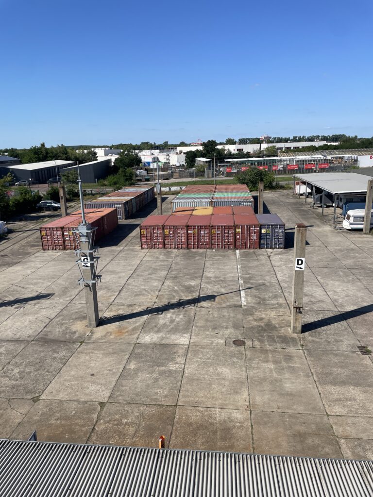 Übersicht über die Containeranlage von HaGe Brandenburg